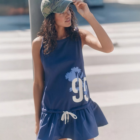 Anthropologie "Daily practice Sporty mini dress in Blue" NWT - Picture 5 of 5